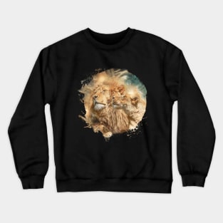 Lion Animal Wildlife Jungle Nature Safari Travel Africa Crewneck Sweatshirt